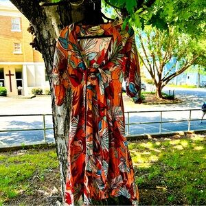 NICHOLAS Brand Style ‘Asilah’ 100% Linen Cotton Lining Women’s SZ 4/6 Puff Arms